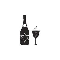 Champagner Symbol Vektor Illustration Template Design