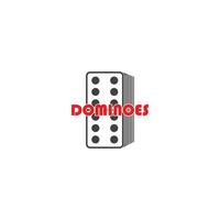 Domino-Logo-Vektor-Illustration-Template-Design vektor