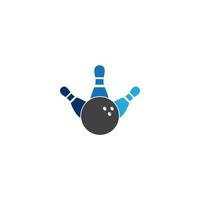 Bowling-Logo-Vektor-Illustration-Template-Design vektor