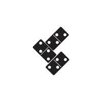 domino logotyp vektor illustration malldesign