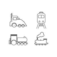 Zug-Icon-Vektor-Illustration-Template-Design vektor