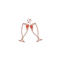 Champagner Symbol Vektor Illustration Template Design