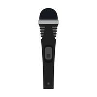 mikrofon vektor platt ikon ljud karaoke. ljudinspelning studio musik röstutrustning. Konsertmikrobroadcast-intervjudesign