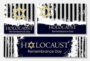 Holocaust. Plakat zum Gedenktag der Holocaust-Opfer. Faschistische Aggression gegen die Juden. vektor