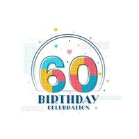 60. Geburtstagsfeier, modernes Design zum 60. Geburtstag