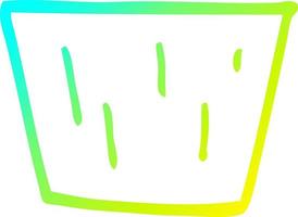 kall gradient linjeteckning tecknad muffin potten vektor