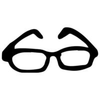 ein einzelnes Vektorelement, das eine schwarze Brille liest. vektor