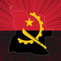 angola självständighetsdagen kartdesign vektor