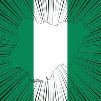 nigeria självständighetsdagen kartdesign vektor