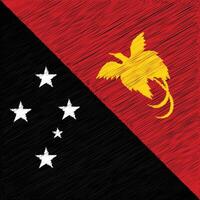 papua-neuguinea unabhängigkeitstag 16. september, quadratisches flaggendesign vektor