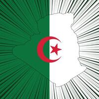 algerien unabhängigkeitstag kartenentwurf vektor