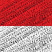 indonesien unabhängigkeitstag 17. august, quadratisches flaggendesign vektor