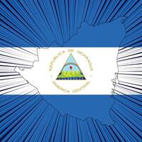 Kartenentwurf zum Unabhängigkeitstag von Nicaragua vektor