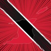 trinidad och tobago självständighetsdagen kartdesign vektor