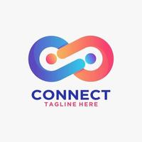 infinity connect-logotypdesign vektor