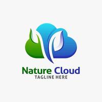 Natur Cloud-Logo-Design vektor