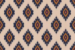 geometrisches ethnisches orientalisches ikat-nahtloses muster traditionell. Design für Hintergrund, Tapete, Vektorillustration, Stoff, Kleidung, Batik, Teppich, Stickerei. vektor
