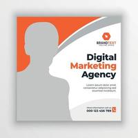 Social-Media-Beitragsvorlage für Unternehmens- und digitale Marketingagenturen vektor