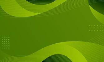 grön vågig gradient bakgrund. vektor illustration