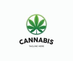 Cannabis-Logo, abstraktes Marihuana-Blatt-Logo. vektor