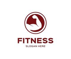 Fitness-Logo. Fitnessstudio-Logo-Vektorvorlage vektor