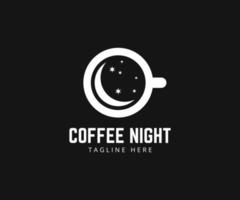 kreatives modernes Kaffee-Logo-Design in schwarzen Farben vektor