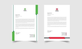 abstraktes Briefkopf-Design, minimalistisches Briefkopf-Vorlagen-Designpaket im Business-Stil vektor