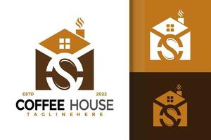 Kaffeehaus-Logo-Design, Markenidentitäts-Logos-Vektor, modernes Logo, Logo-Designs-Vektor-Illustrationsvorlage vektor
