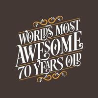 70 Jahre Geburtstags-Typografie-Design, die tollsten 70 Jahre der Welt vektor