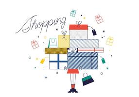 Kostenlose Shopping-Vektor