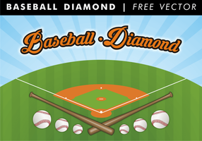 Baseball diamant fri vektor