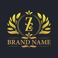 goldenes vintage-luxus-z-buchstaben-logo-design. vektor