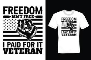 veteran day t-shirt design, vintage, typografi vektor