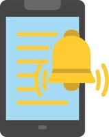 flaches Symbol für mobile Erinnerung vektor