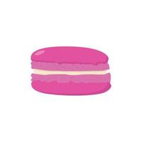 macaron platt illustration. ren ikon designelement på isolerade vit bakgrund vektor