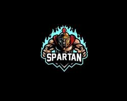 Spartanisches Stärke-Esport-Logo-Gaming vektor