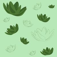 Muster mit grünen saftigen Blättern vektor