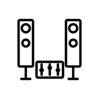 Symbolvektor für Audiospalte. isolierte kontursymbolillustration vektor