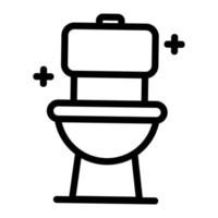 Symbolvektor für saubere Toilette. isolierte kontursymbolillustration vektor