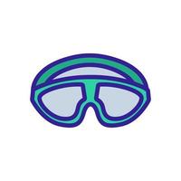 Schutzbrille zum Schwimmen Symbol Vektor Umriss Illustration