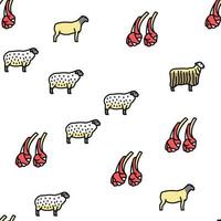 fåruppfödning gård business vektor seamless mönster