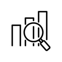 Audit-Service-Icon-Vektor. isolierte kontursymbolillustration vektor