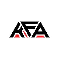 KFA-Dreieck-Buchstaben-Logo-Design mit Dreiecksform. KFA-Dreieck-Logo-Design-Monogramm. KFA-Dreieck-Vektor-Logo-Vorlage mit roter Farbe. kfa dreieckiges Logo einfaches, elegantes und luxuriöses Logo. kfa vektor