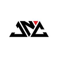 Jnc-Dreieck-Buchstaben-Logo-Design mit Dreiecksform. Jnc-Dreieck-Logo-Design-Monogramm. JNC-Dreieck-Vektor-Logo-Vorlage mit roter Farbe. jnc dreieckiges Logo einfaches, elegantes und luxuriöses Logo. jnc vektor