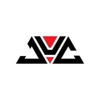 Juc-Dreieck-Buchstaben-Logo-Design mit Dreiecksform. Juc-Dreieck-Logo-Design-Monogramm. Juc-Dreieck-Vektor-Logo-Vorlage mit roter Farbe. juc dreieckiges Logo einfaches, elegantes und luxuriöses Logo. juc vektor