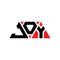 Joy Triangle Letter Logo Design mit Dreiecksform. Freude Dreieck Logo Design Monogramm. Freude-Dreieck-Vektor-Logo-Vorlage mit roter Farbe. Freude dreieckiges Logo einfaches, elegantes und luxuriöses Logo. Freude vektor
