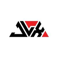 jlx Dreiecksbuchstaben-Logo-Design mit Dreiecksform. JLX-Dreieck-Logo-Design-Monogramm. JLX-Dreieck-Vektor-Logo-Vorlage mit roter Farbe. jlx dreieckiges Logo einfaches, elegantes und luxuriöses Logo. jlx vektor