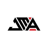 JMA-Dreieck-Buchstaben-Logo-Design mit Dreiecksform. JMA-Dreieck-Logo-Design-Monogramm. JMA-Dreieck-Vektor-Logo-Vorlage mit roter Farbe. jma dreieckiges Logo einfaches, elegantes und luxuriöses Logo. jma vektor