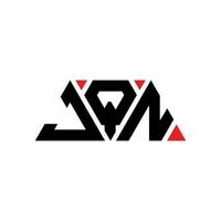 jqn Dreiecksbuchstaben-Logo-Design mit Dreiecksform. JQN-Dreieck-Logo-Design-Monogramm. JQN-Dreieck-Vektor-Logo-Vorlage mit roter Farbe. jqn dreieckiges Logo einfaches, elegantes und luxuriöses Logo. jqn vektor