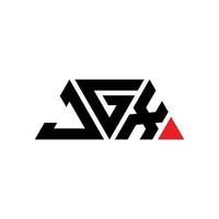 jgx Dreiecksbuchstaben-Logo-Design mit Dreiecksform. JGX-Dreieck-Logo-Design-Monogramm. JGX-Dreieck-Vektor-Logo-Vorlage mit roter Farbe. jgx dreieckiges Logo einfaches, elegantes und luxuriöses Logo. jgx vektor
